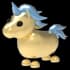 Full Grown Ride Golden Unicorn